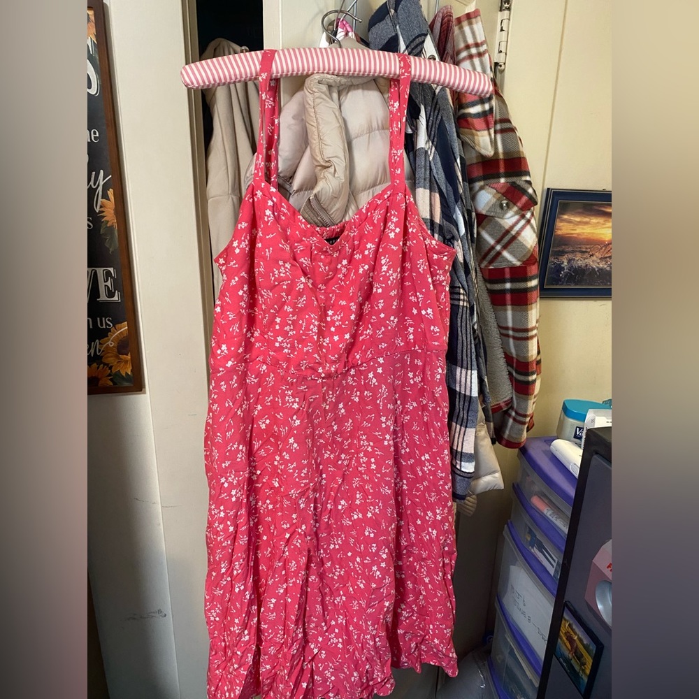 Pink floral summer dress from Torrid